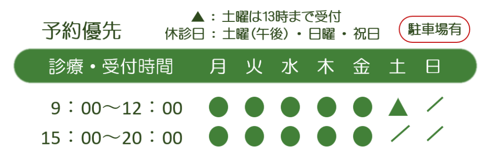 とうい接骨院受付時間